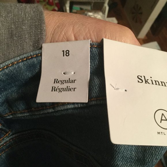 NWT medium wash, raw hem plus size jeans - Picture 6 of 7